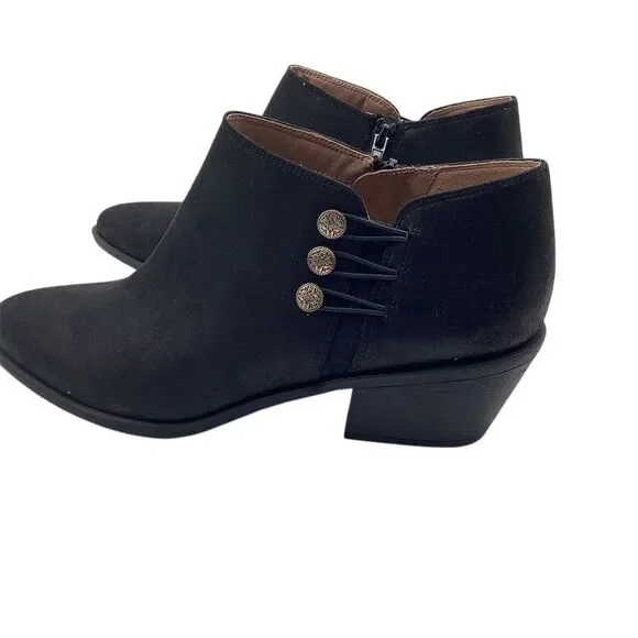 Life Stride Soft System Women's Black Suede Ankle Boots Size 10 M - Picture 2 of 10